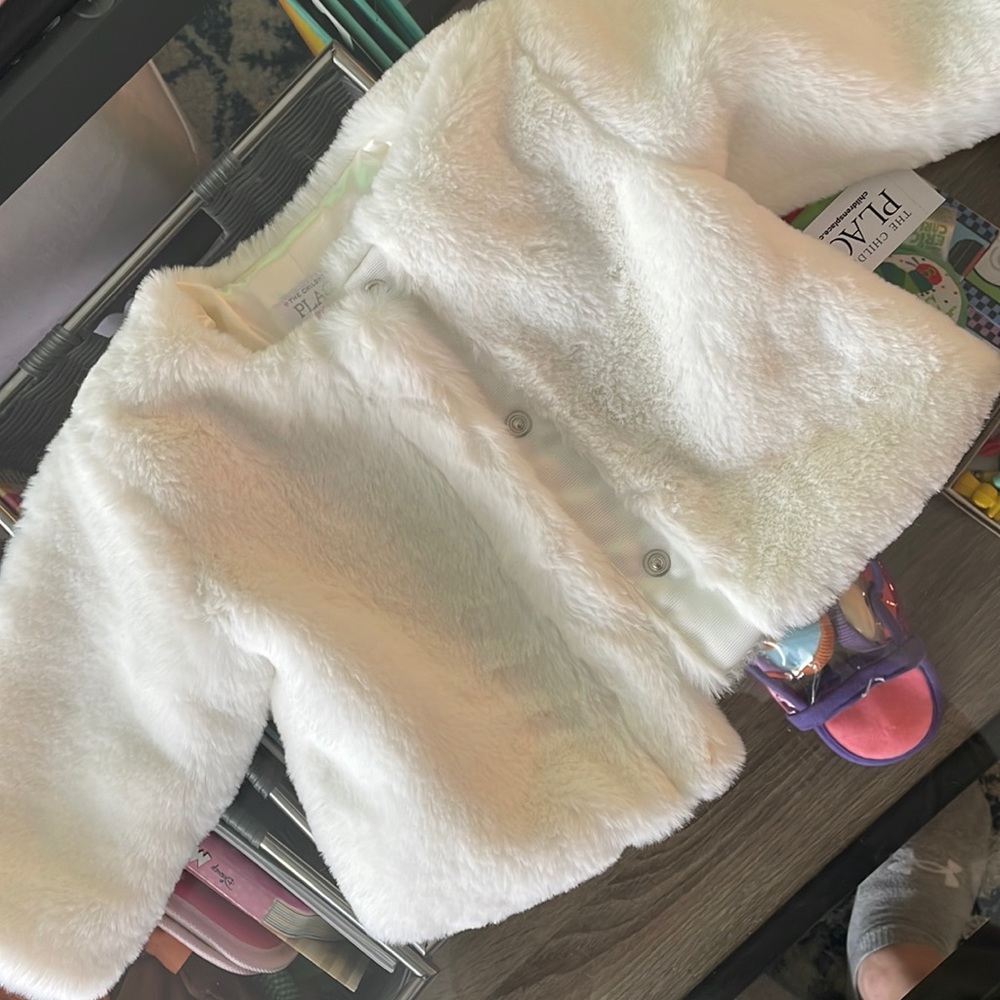 Faux fur baby jacket